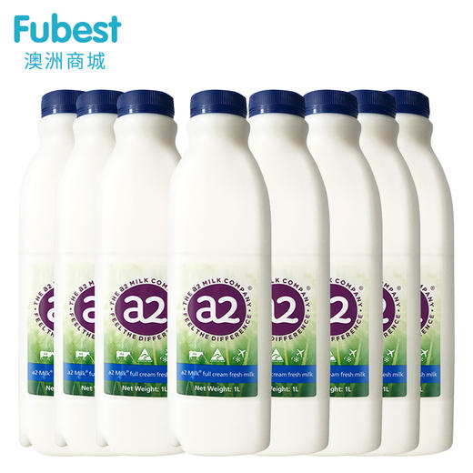 国内现货a2鲜奶原装进口巴氏杀菌全脂鲜牛奶低温配送1l8瓶