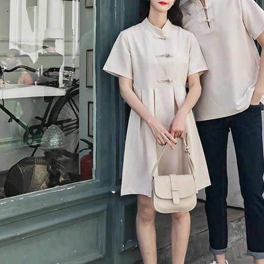 裁缝学苑 QL01旗袍式情侣装短袖T恤女连衣裙服装纸样裁剪图纸 商品图1