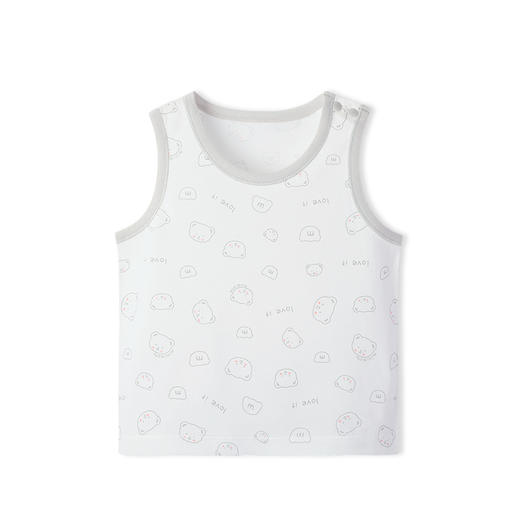 小米米童衣夏款男女宝宝背心纯棉背心无袖圆领上衣YU20508 商品图3