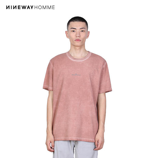 NINEWAY九平道 013T42 高街炒花色水洗做旧男短T恤工装半袖 商品图0