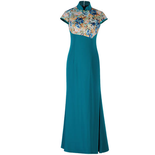 DLQ-A1248B春夏新款中国风长款复古走秀妈妈装旗袍 商品图3