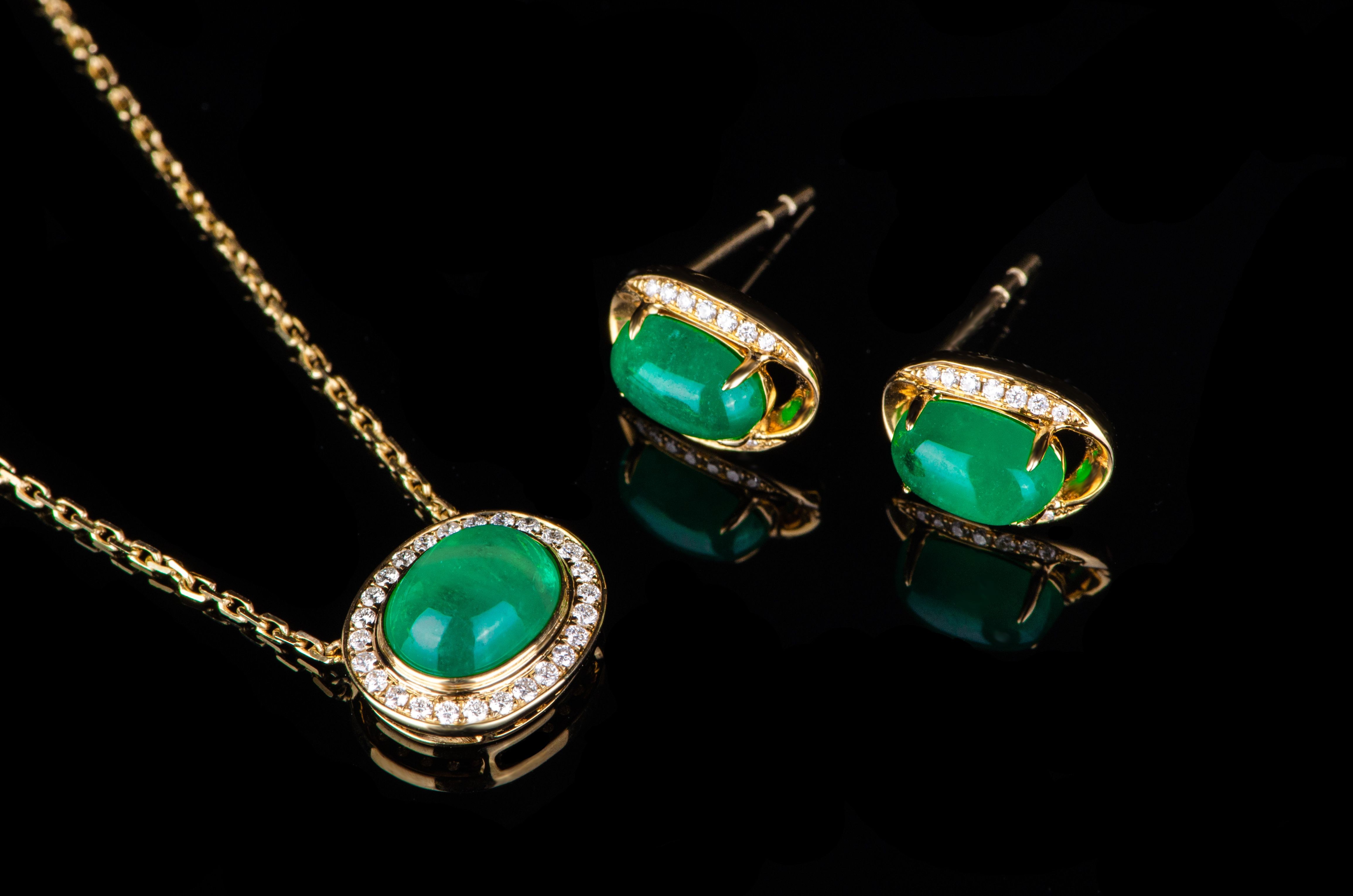 一口价18k金祖母绿镶钻耳钉angiebellla珠宝格格