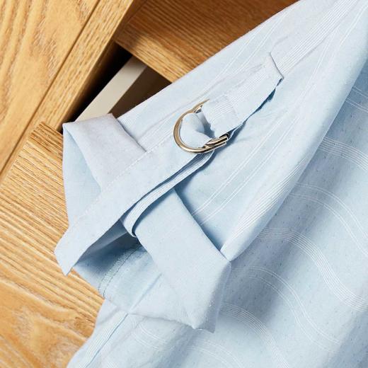 ihimi夏季新品女款短袖上衣女式条纹口袋可翻折袖子小衫