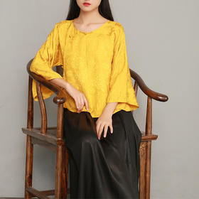 裁缝学苑 AG42女士中式倒大袖旗袍偏襟上衣禅服服装纸样裁剪图纸