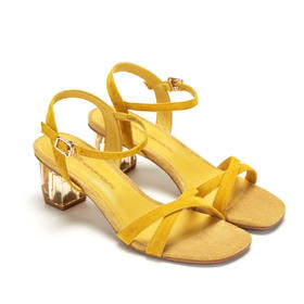 西村名物夏季绑带水晶跟凉鞋X29BG20441