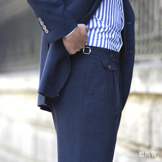 Reda ATTO Super 110's 防污不易皱蓝色千鸟格全麻衬套装 商品图7