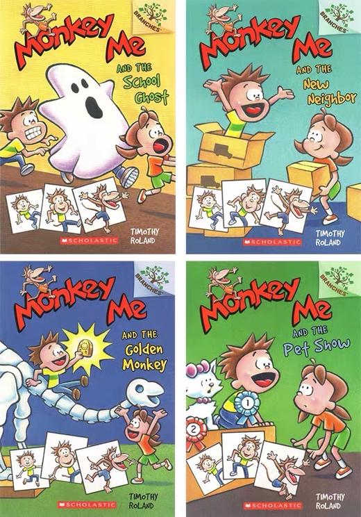 (赠音频) Monkey Me 猴子男孩 学乐大树系列  Branches 英文原版4册  5-10岁必读 商品图1