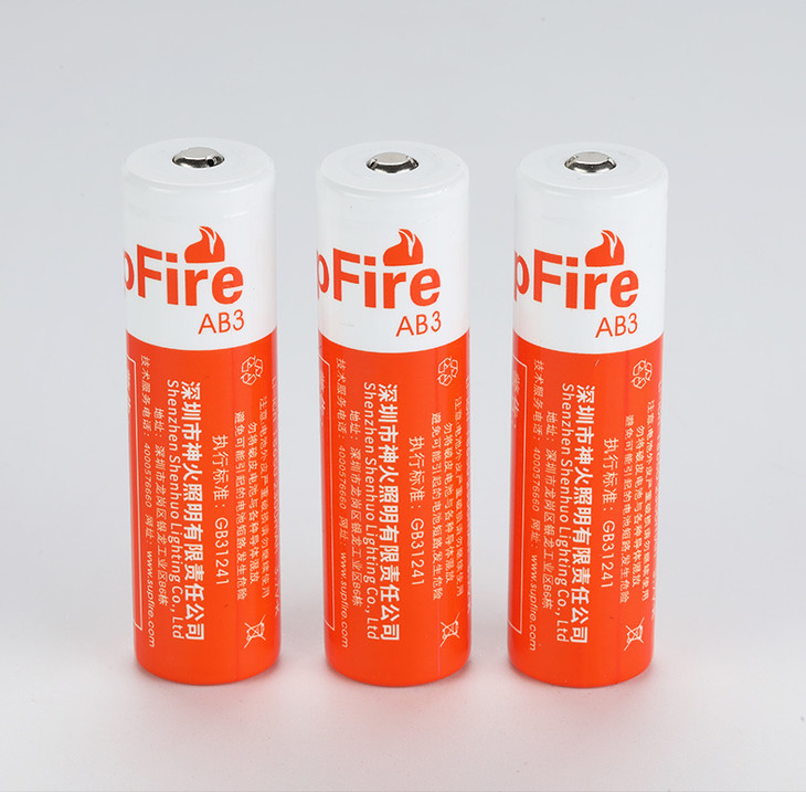 superfire神火ab3锂电池原装正品18650电池37v强光手电筒充电电池