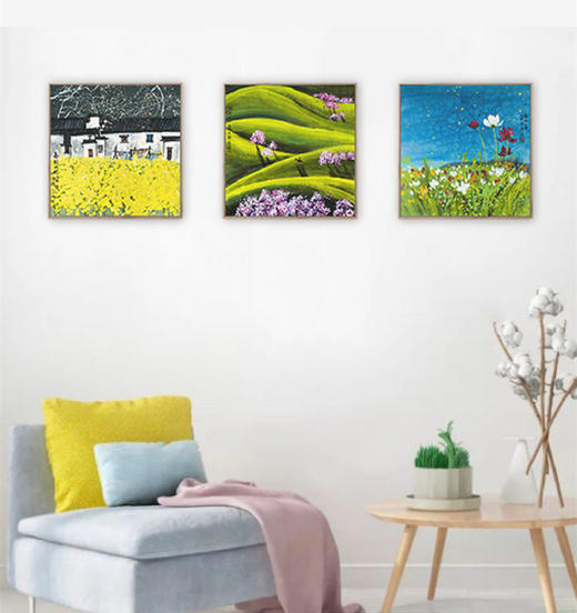 小林国画新中式系列春风九章装饰画 客厅装饰艺术/沙发背景墙/挂画 商品图3