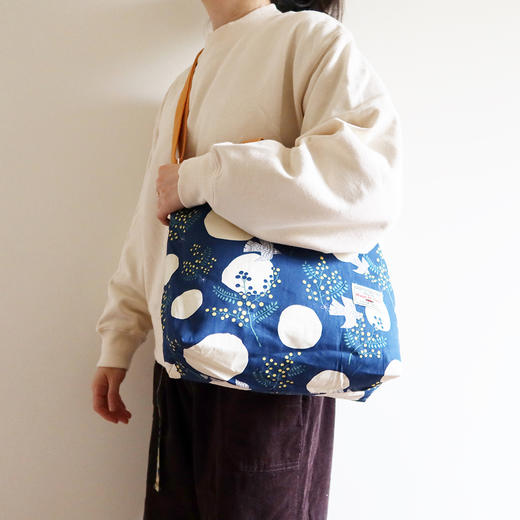 HUGOJIRO横版手提斜挎包插画波点飞鸟 商品图3