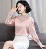 ANF-781春季新款蕾丝拼接缎面重磅上衣 商品缩略图1