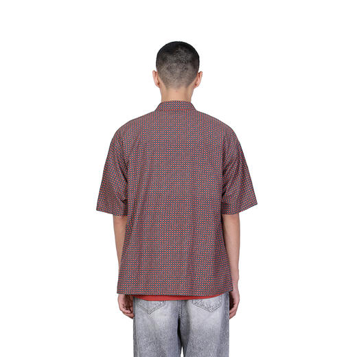 NINEWAY 九平道 021C02 港风印花短袖衬衫男休闲宽松衬衫外套 商品图2