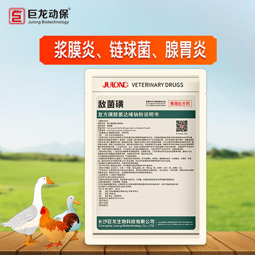 达菌磺禽用10磺胺氯达嗪钠粉100g