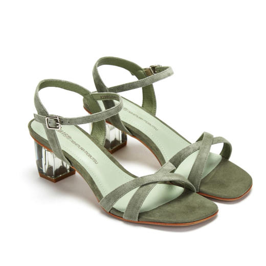 西村名物夏季绑带水晶跟凉鞋X29BG20441 商品图4