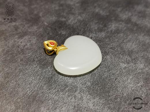 【御珠宫坊】金镶羊脂白玉吊坠 商品图1