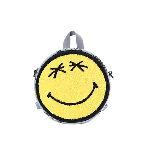 英国SMILEY WORLD 牛仔印花圆形手拿、双肩两用包 商品图4