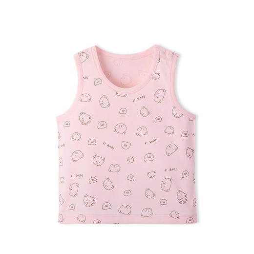 小米米童衣夏款男女宝宝背心纯棉背心无袖圆领上衣YU20508 商品图1
