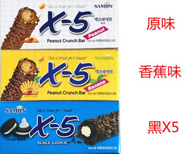 韩国三进X5花生夹心巧克力棒36g 商品图0