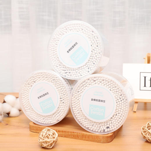 「拍1发3！到手三盒」 500支盒装双头棉签 家庭装彩妆一次性化妆棉棒 商品图1