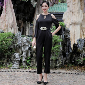 DLQ-l6423春装时尚气质聚会名媛显瘦高腰连衣裤