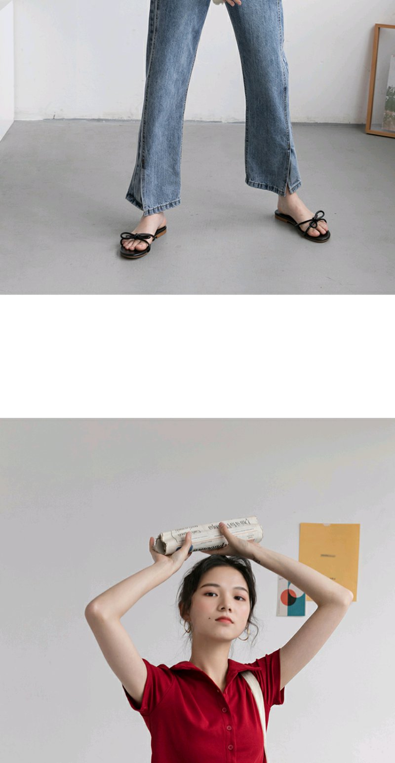 nara开叉牛仔裤女直筒宽松高腰腿粗显瘦裤子显高百搭裤2020夏季