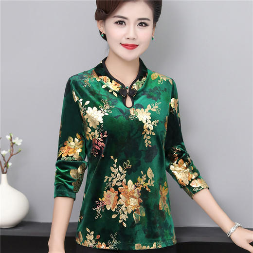ycea031唐装领上衣大码新款旗袍领上衣