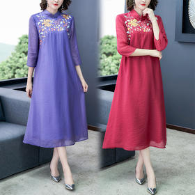 MNM-新款女装春旗袍改良连衣裙