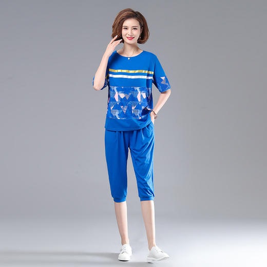 MQ-FY004夏新款宽松大码时尚洋气运动服两件套YY 商品图2