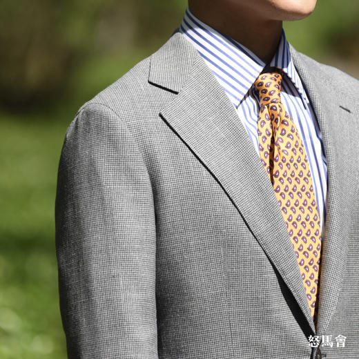 Reda ATTO Super110's 防污不易皱灰色小千鸟格全麻衬套装 商品图3