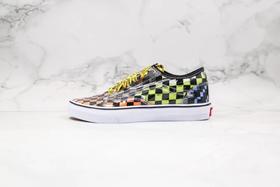 万斯Vans 透明 棋盘格子 双层 橙黄绿色 Old Skool   🌵Size ：35--44