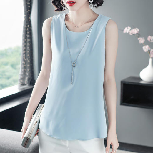 MZ-MZ3758新款女士小心机链条雪纺吊带显瘦大码外穿打底衫WY 商品图2