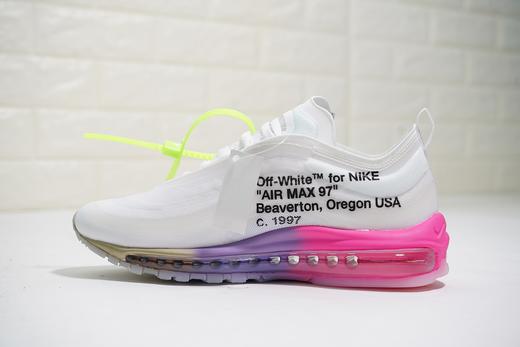 耐克Off-White x Nike Air Max 97“Queen”复古百搭气垫慢跑鞋OW全黑白橘  OW白彩虹粉渐变 商品图3
