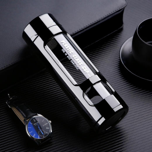 【防摔过滤茶杯】防摔玻璃杯水杯创意双层居家日用随手杯子 商品图0