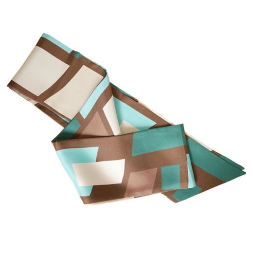 意大利进口真丝斜纹绸印花长丝巾 百搭细窄围巾领带 商品图4