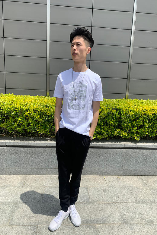 callisto白色印花圆领短袖T恤 VPTSST01WH 商品图1