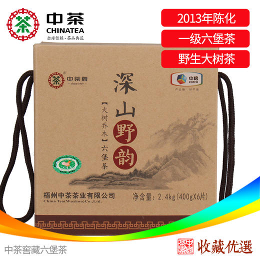 中茶梧州六堡茶深山野韵400g 六堡茶饼茶 商品图2