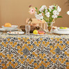 防水桌布美式田园桌布餐桌布黄色木槿桌布茶几布 商品缩略图2