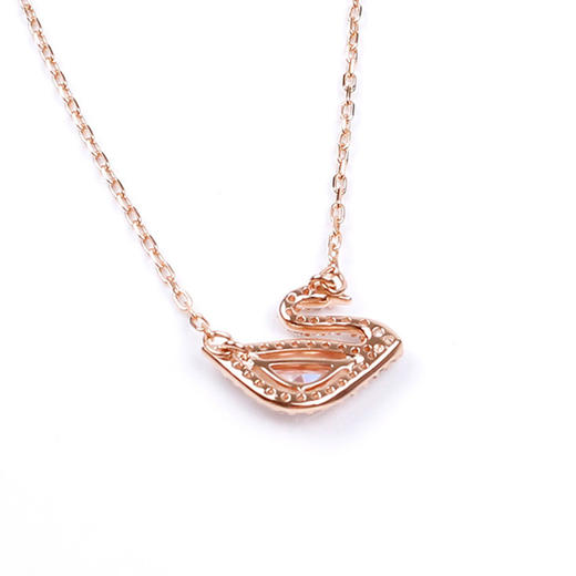 Swarovski 施华洛世奇 女士SWAN粉钻天鹅水晶锁骨项链 5469989 商品图1