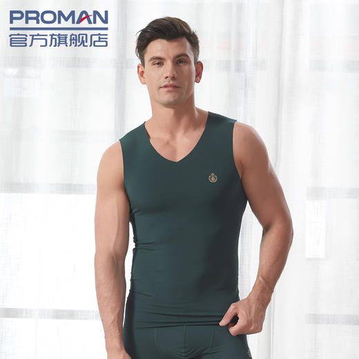 豪门男士莫代尔冰丝透气背心青年跨栏运动大码弹力打底汗衫背心 商品图0