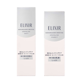 日本 ELIXIR/怡丽丝尔 纯肌净白水乳护肤套 170ml+130ml 版本随机发