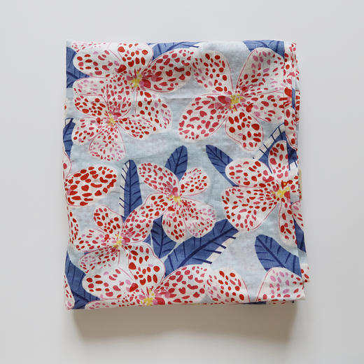 HUGOJIRO薄款长围巾插画红色五瓣 商品图4