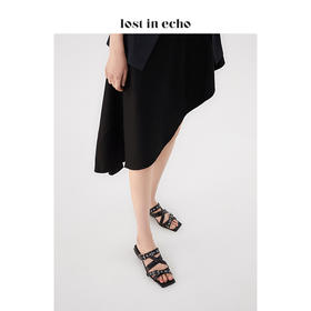 【微瑕疵不退不换】设计师女鞋 lost in echo 方跟平底方跟凉拖鞋 2色可选