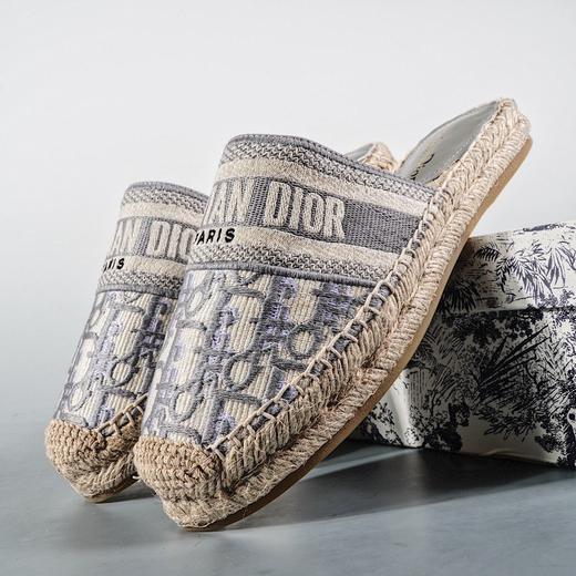 Dior 20s 春夏首秀 迪奥渔夫鞋半拖系列  （3D原版Logo电绣立体感💯）  Size：35 36 37 38 39 40 商品图2