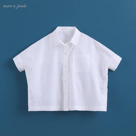【打折】【中大童 3-10岁】马克珍妮夏装 女童宽版纯棉衬衫20359