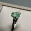 高冰种晴水翡翠金蟾戒指18k白金沙弗莱石镶嵌 商品缩略图1