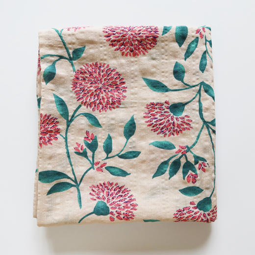HUGOJIRO薄款长围巾插画粉色芍药 商品图4