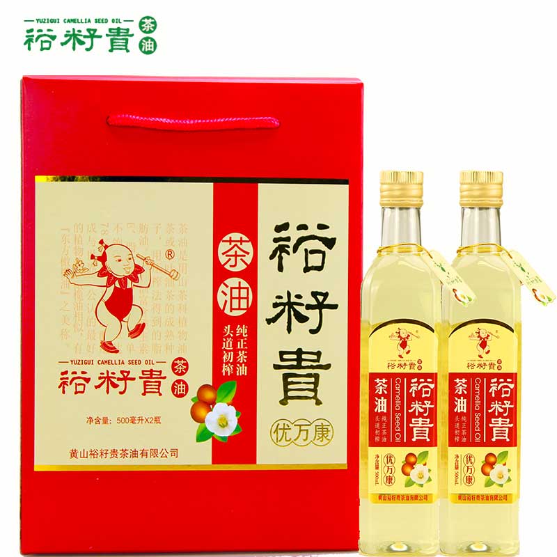 裕籽贵茶油 红小优礼盒 500ml*2（塑料瓶）