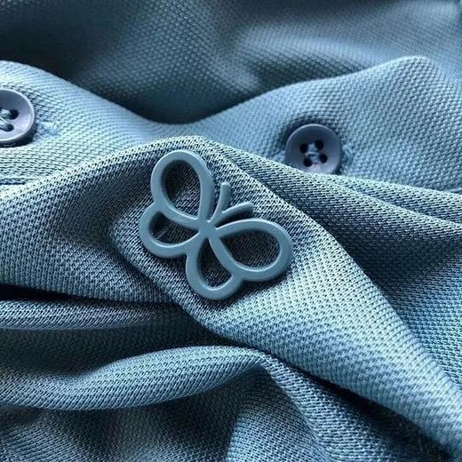 d04174218针提花螺纹领御用顶极双丝光棉男士三色t恤