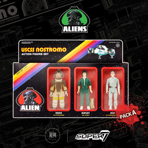 Super7 异形 挂卡组合 Alien ReAction Figure 商品图1
