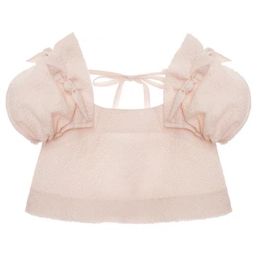 SHUSHU/TONG 蝴蝶结泡泡袖上衣 ss20to02co681ba100 商品图6